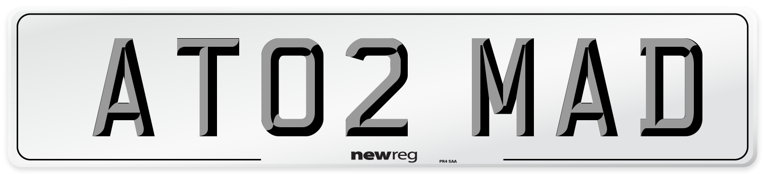 AT02 MAD Number Plate from New Reg